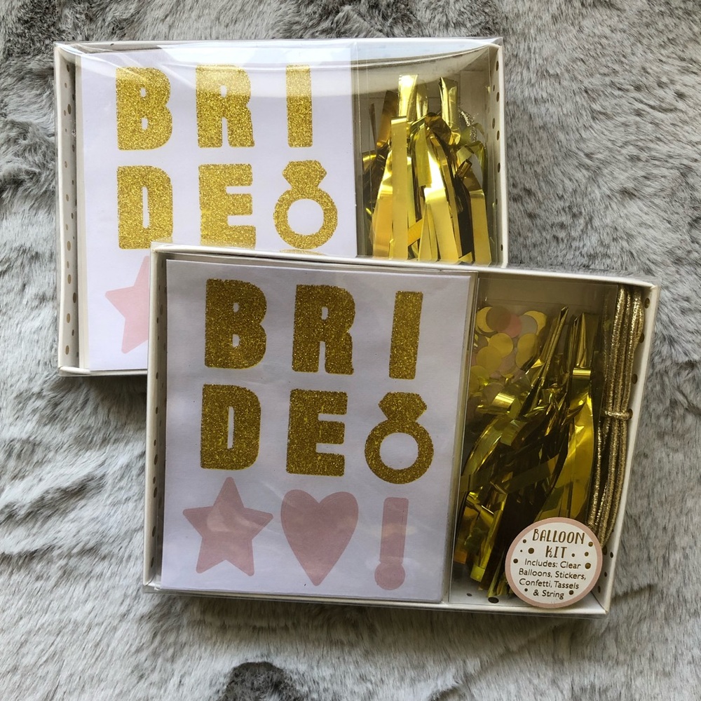 Bride Confetti Balloon Decoration Kit NWT